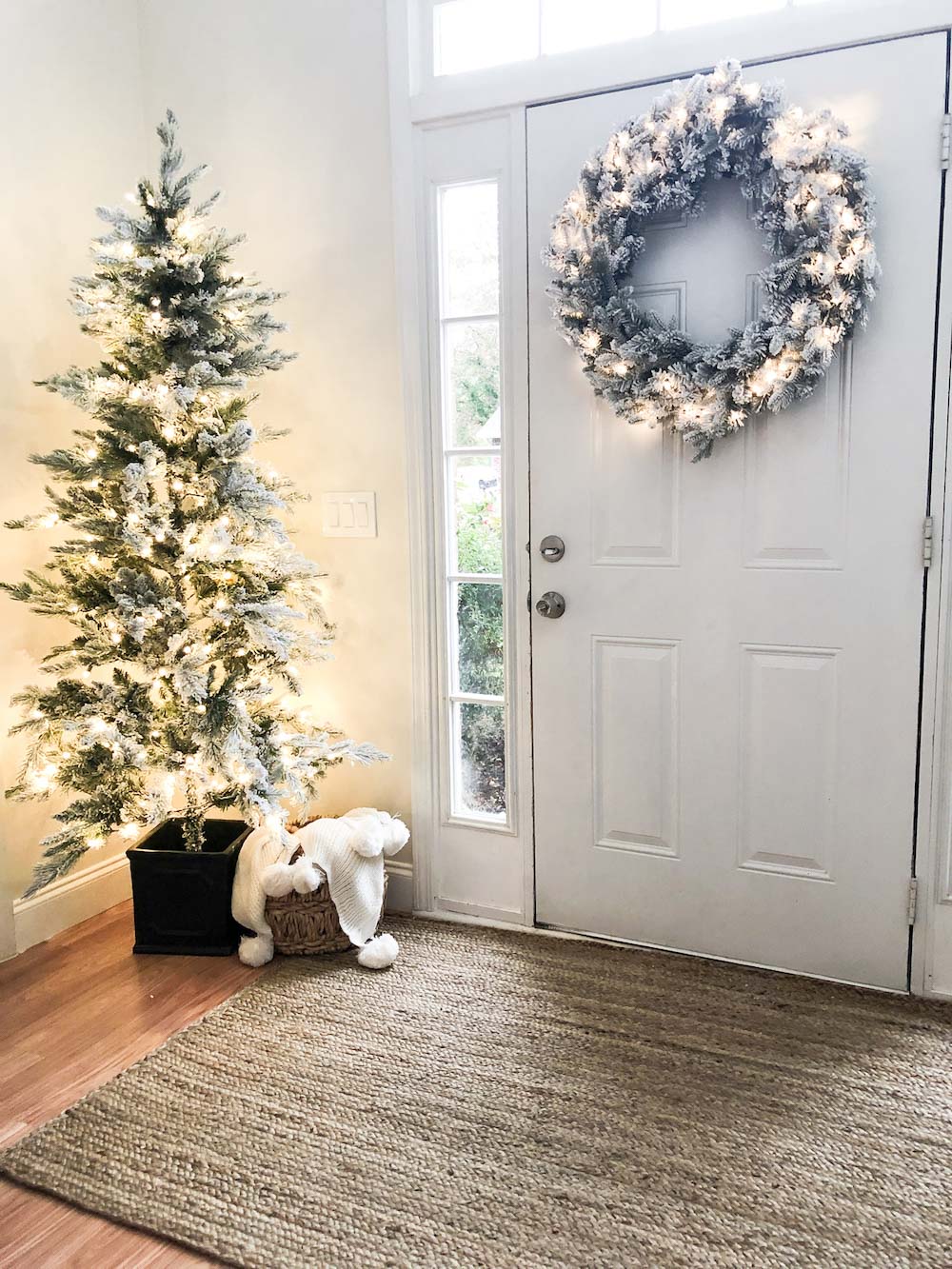 Holiday Greenery on Display in our Entryway