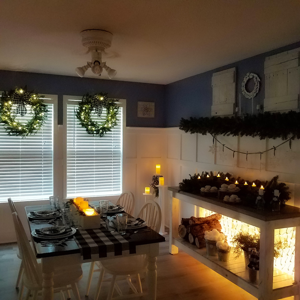 Adding A Touch of Winter To Our Dining Room this Holiday Season