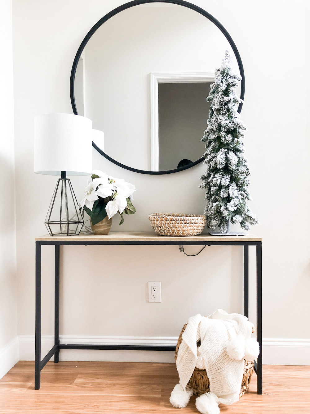 Holiday Greenery on Display in our Entryway