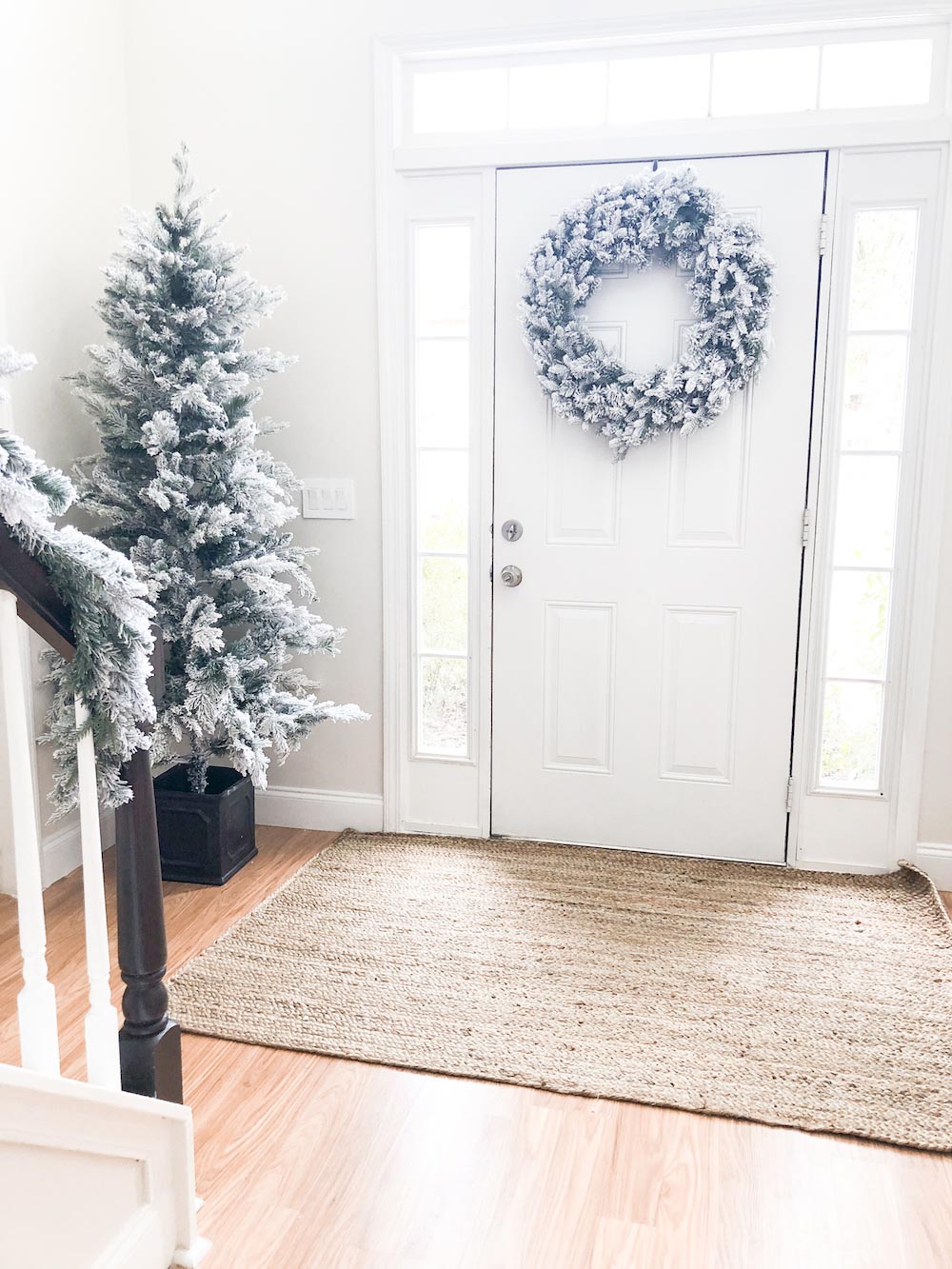 Holiday Greenery on Display in our Entryway