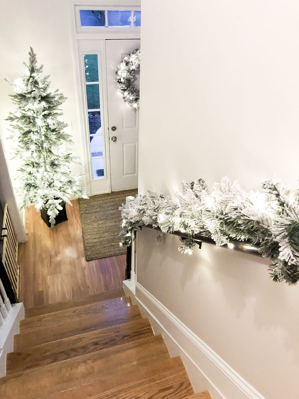 Holiday Greenery on Display in our Entryway